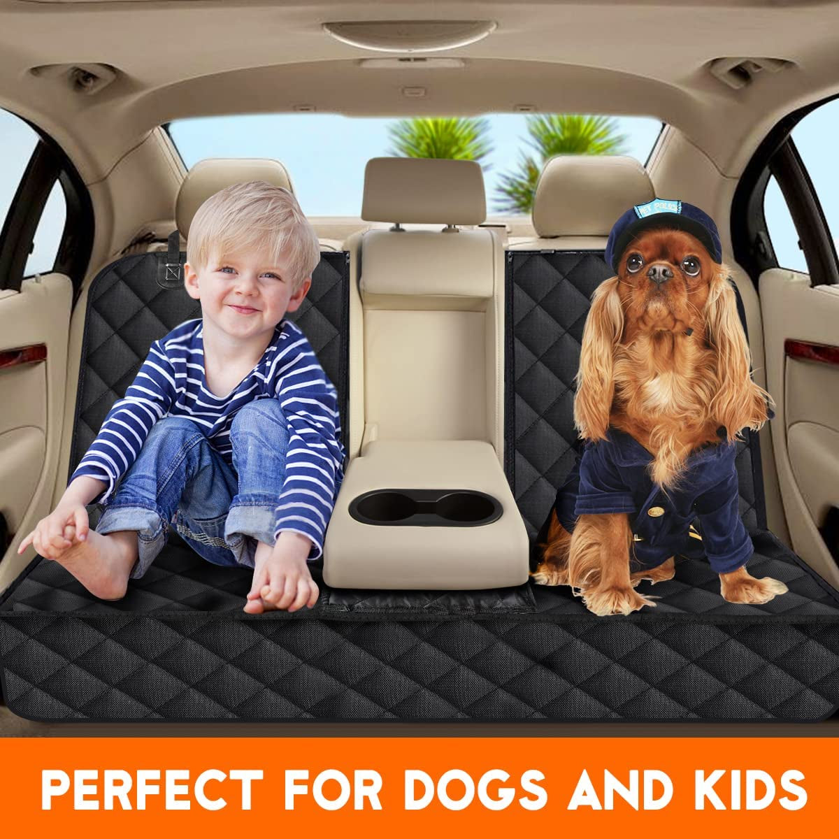 Ultimate Dog Car Seat Cover - Waterproof Back Seat Protector for Pets and Kids