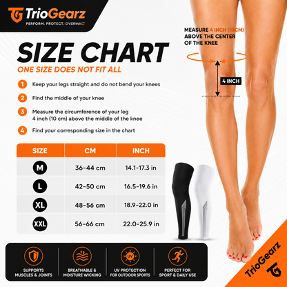 🦵 TrioGearz™ Compression Leg Sleeves (1 Pair)