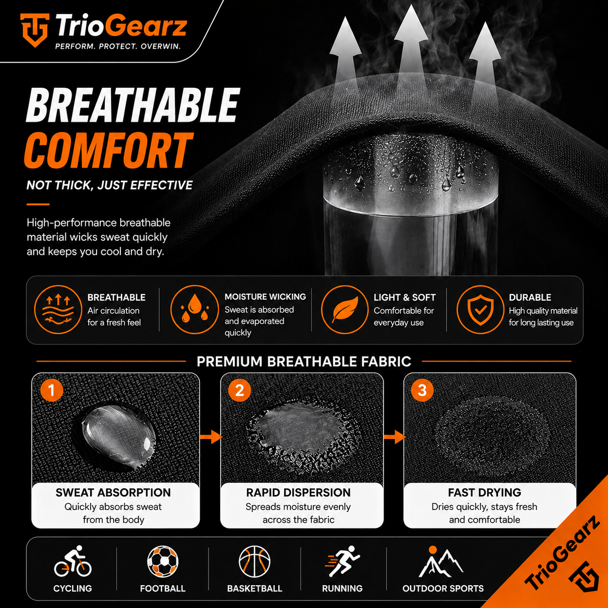 🦵 TrioGearz™ Compression Leg Sleeves (1 Pair)