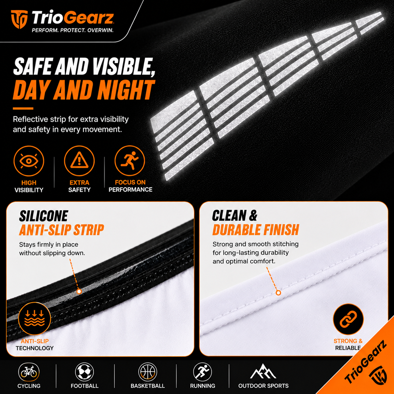 🦵 TrioGearz™ Compression Leg Sleeves (1 Pair)