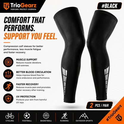 🦵 TrioGearz™ Compression Leg Sleeves (1 Pair)