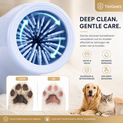 TrioGearz™ PawPure™ – Automatische Pootreiniger voor Honden & Katten 🐾