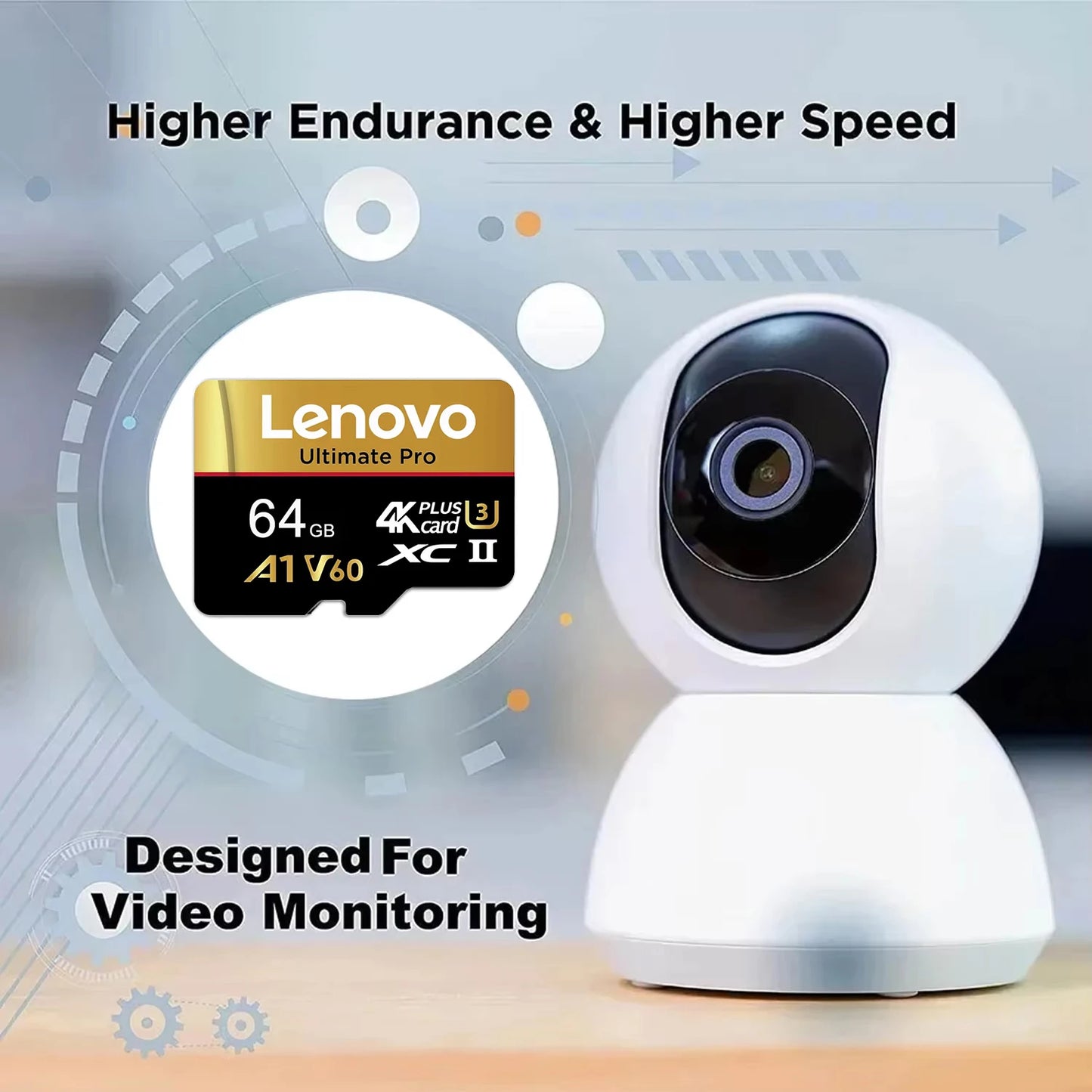 Ultra HD Lenovo 512GB SD Cards Micro TF SD Memory Card TF Cards 128GB 64GB Error Correction U1 for GoPro/Tablet/Surveillance