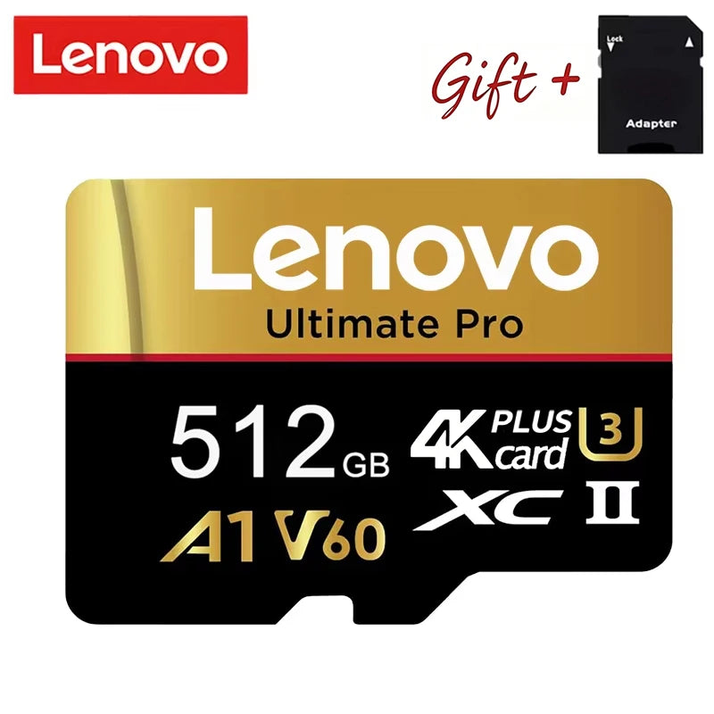 Ultra HD Lenovo 512GB SD Cards Micro TF SD Memory Card TF Cards 128GB 64GB Error Correction U1 for GoPro/Tablet/Surveillance