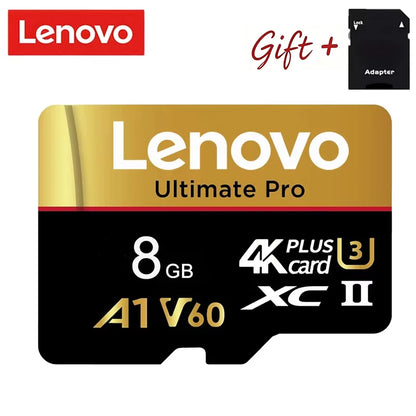Ultra HD Lenovo 512GB SD Cards Micro TF SD Memory Card TF Cards 128GB 64GB Error Correction U1 for GoPro/Tablet/Surveillance